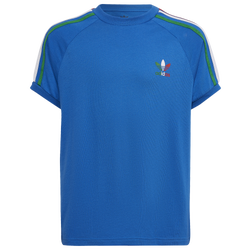 Boys' Grade School - adidas Originals Adicolor 3 Stripes T-Shirt - Blue/Red