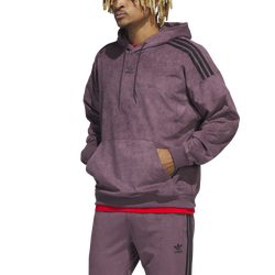Men's - adidas Originals Adicolor Classics Plush Hoodie - Maroon/White