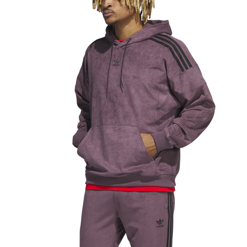 

adidas Originals Mens adidas Originals Adicolor Classics Plush Hoodie - Mens Maroon/White Size XL