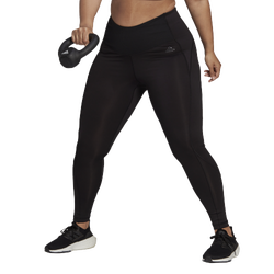 Women's - adidas Plus Size Hyperglm TRG Tights - Black/Black