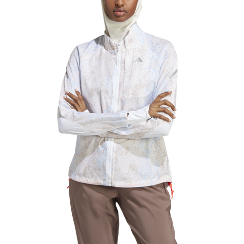 

adidas Womens adidas Fast Running Iteration Jacket - Womens Alumina/White Size XL