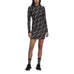 Women's - adidas Tight LS Dress - Black/Black