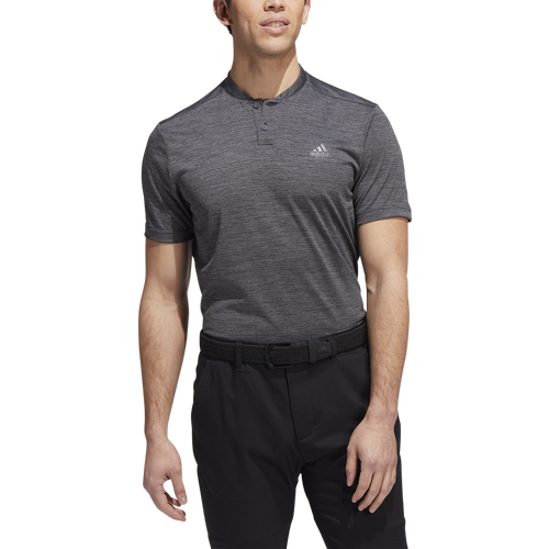 

adidas Mens adidas Texture Stripe Polo - Mens Black/Grey Five Size XXL