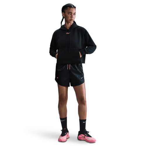 WOMENS - Nike Aja Dri-FIT Signature Hoodie - Black/Laser Pink