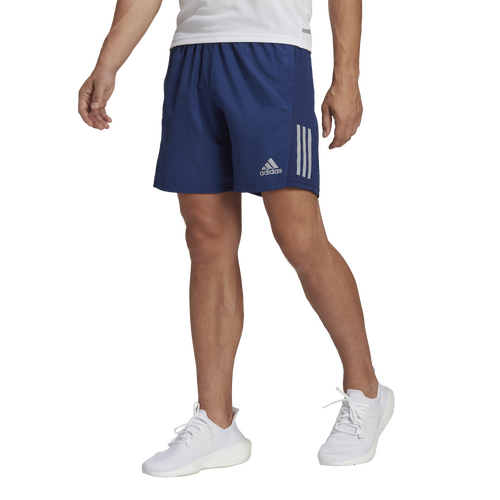 

adidas Mens adidas Own The Run Shorts - Mens Dark Blue/Reflective Silver Size S