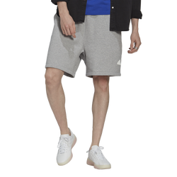 Men's - adidas Fleece Shorts - Medium Heather Grey/Medium Heather Grey