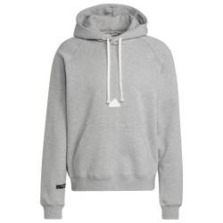 Men's - adidas Fleece Hoodie - Medium Grey Heather/Medium Grey Heather