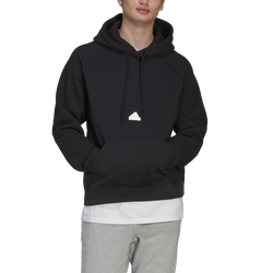 Men's - adidas Fleece Hoodie - Black/Black