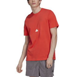 Men's - adidas CL T-Shirt - Bright Red/Bright Red