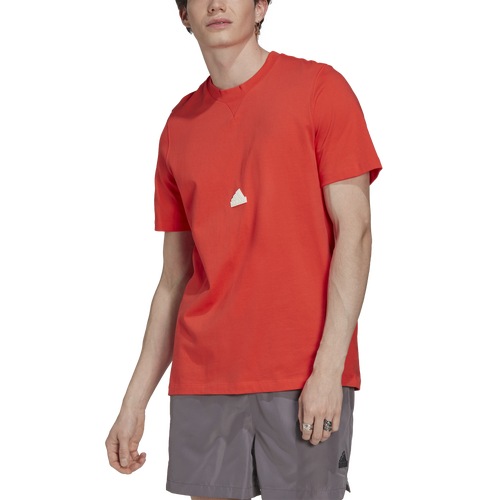 

adidas Mens adidas CL T-Shirt - Mens Bright Red/Bright Red Size M