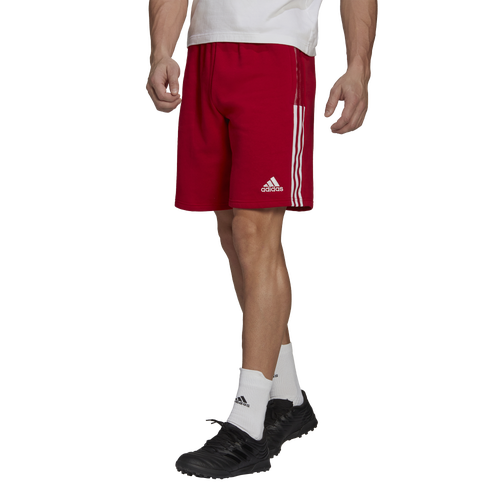 Adidas Originals Mens Adidas Tiro Fleece Shorts In Red/white/black