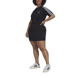Women's - adidas Plus Sized Polo Dress - Black