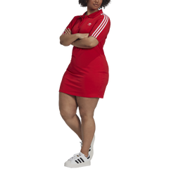 Women's - adidas Plus Sized Polo Dress - Red