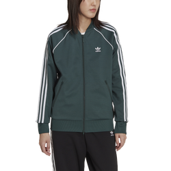 Women's - adidas Originals Superstar Track Jacket - Green/White