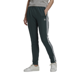 Women's - adidas Originals Superstar Track Pants - Green/White