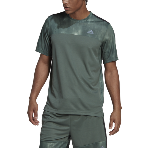 

adidas Mens adidas Workout Chalk Printed Training T-Shirt - Mens Green Oxide/Black Size XL