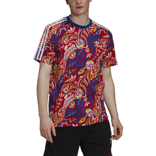 

adidas Originals adidas Originals Escapism AOP T-Shirt - Mens Royal Blue/Yellow/Red Size L