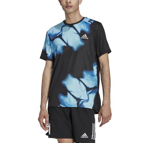 

adidas Mens adidas Fast T-Shirt - Mens Black/Royal Size S