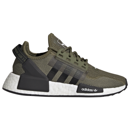 

adidas Originals NMD R1 V2 Casual Sneakers - Boys' Grade School Green/Black/No Color Size 6.0