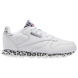 Girls' Preschool - Reebok Classic Leather Leopard - Black/White