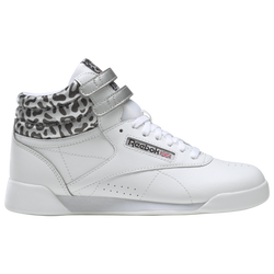 Girls' Grade School - Reebok Freestyle HI Snow Leopard - Gray/White/Black