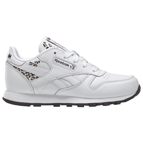 

Reebok Girls Reebok Classic Leather - Girls' Preschool Running Shoes White/Black Size 3.0