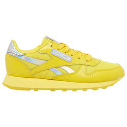 Girls' Grade School - Reebok Classic Leather - Yellow/Silver