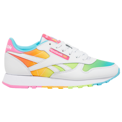 Girls' Grade School - Reebok Classic Leather Rainbow - White/Multi