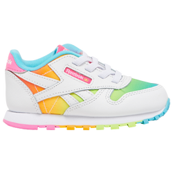 Girls' Toddler - Reebok Classic Leather Rainbow - White/Multi
