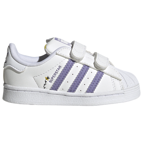 

adidas Originals Girls adidas Originals Superstar - Girls' Toddler Shoes White/Purple Size 07.5