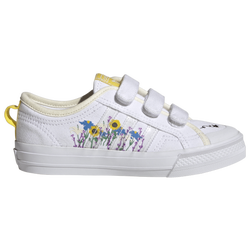 Girls' Preschool - adidas Originals Nizza - White/Yellow