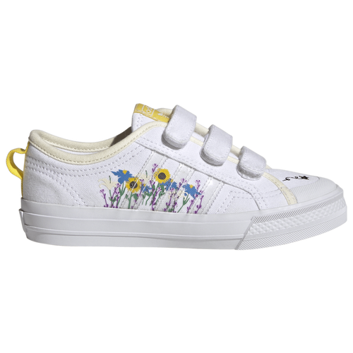 

adidas Originals adidas Originals Nizza - Girls' Preschool White/Yellow Size 02.5