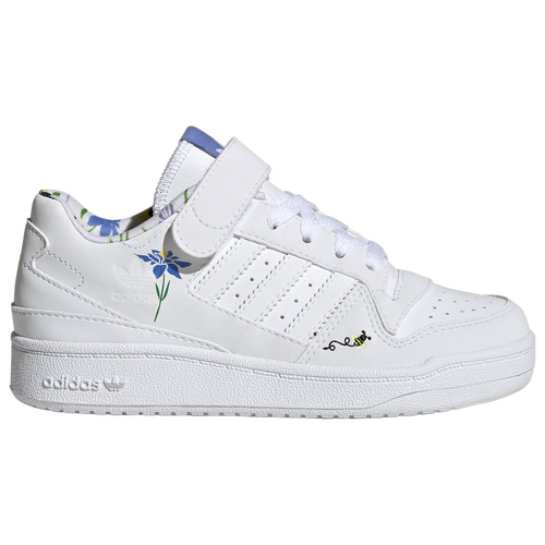 

adidas Girls adidas Forum Low - Girls' Preschool Basketball Shoes White/Yellow Size 11.5