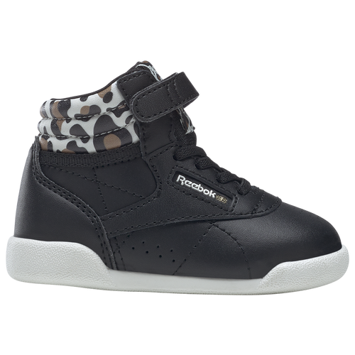 Reebok Kids' Girls  Freestyle High Leopard In Black/beige/tan