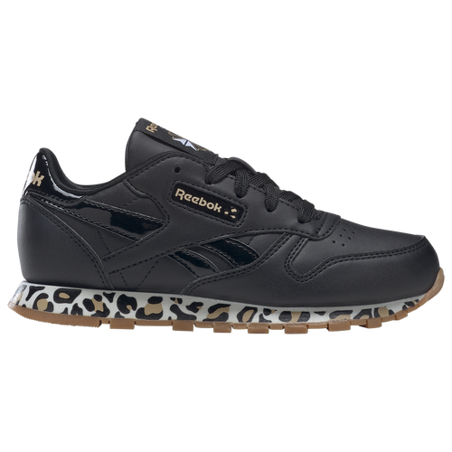 

Reebok Girls Reebok Classic Leather - Girls' Toddler Running Shoes Black/White Size 6.0