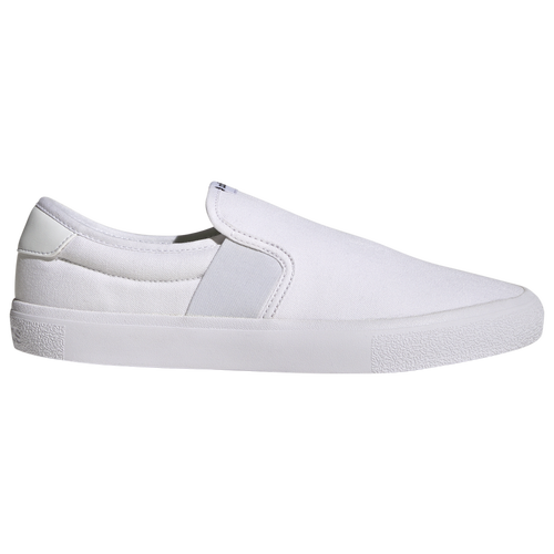 

adidas Mens adidas Vulc Raid3r Slip-on - Mens Skate Shoes Ftwr White/Ftwr White/Core Black Size 11.5