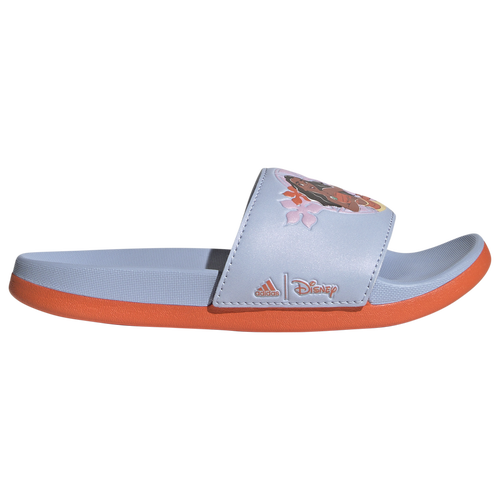 

adidas Boys adidas x Disney Adilette Comfort Moana Slides - Boys' Preschool Shoes Blue Dawn/Semi Impact Orange/Blue Dawn Size 11.0
