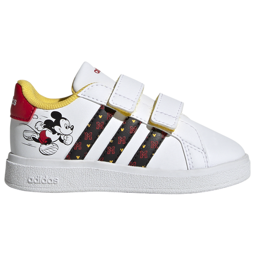 

adidas Boys adidas Grand Court Lifestyle Hook and Loop Tennis Shoes - Boys' Toddler Ftwr White/Core Black/Better Scarlet Size 09.5