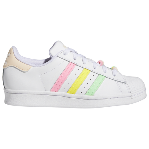 

adidas Originals Girls adidas Originals Superstar - Girls' Grade School Basketball Shoes Beam Pink/Bliss Orange/White Size 6.5