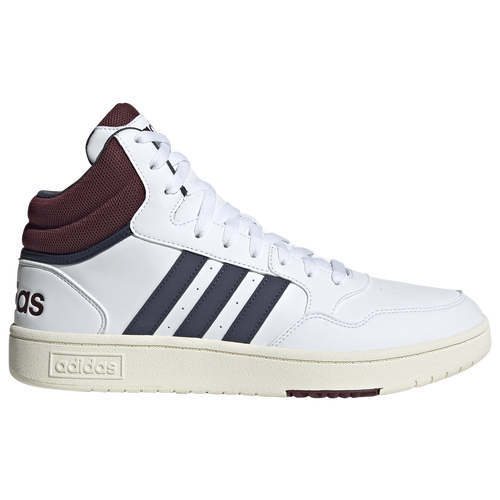 

adidas Mens adidas Hoops 3.0 Mid - Mens Basketball Shoes Ftwr White/Shadow Navy/Shadow Red Size 10.5