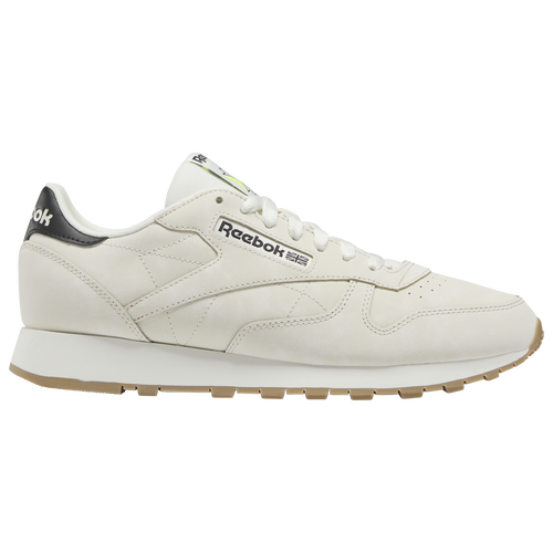 

Reebok Mens Reebok Classic Leather - Mens Running Shoes Alabaster/Soft Ecru/Core Black Size 7.5