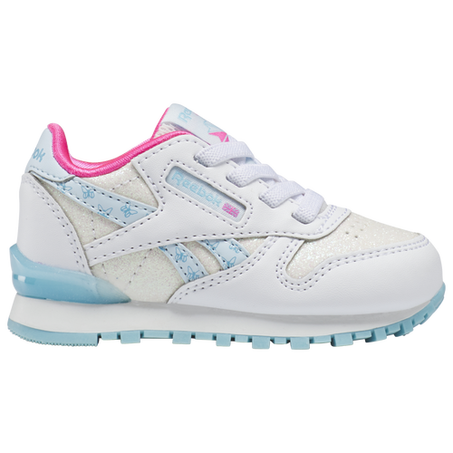 

Girls Reebok Reebok Classic Leather Step N Flash - Girls' Toddler Running Shoe Ftwr White/Ftwr White/Digital Blue Size 04.0