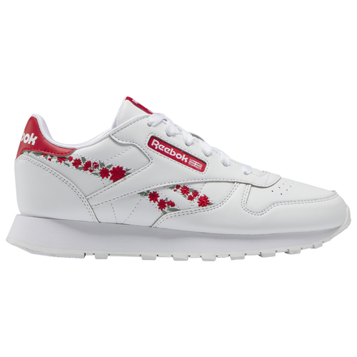 

Reebok Classic Leather - Girls' Grade School Ftwr White/Ftwr White/Vector Red Size 4.5