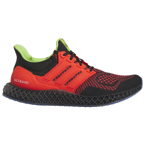 

adidas Mens adidas Ultra 4D - Mens Running Shoes Core Black/Semi Solar Green/Bright Red Size 10.5