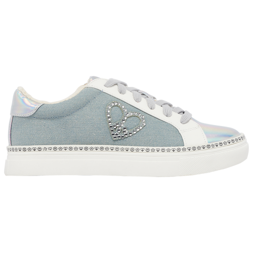 

Girls Steve Madden Steve Madden JHappie - Girls' Grade School Shoe Denim/Silver Size 06.0