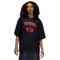 Jordan Brooklyn SS Mesh Jersey Top - Jordan Black/Gym Red
