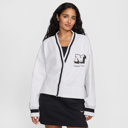 Women's - Nike NSW Phoenix Fleece Heritage Cardigan - Grey/Navy
