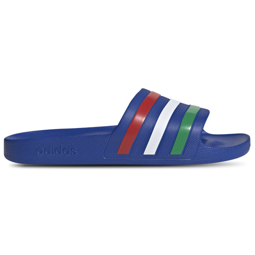 MENS - adidas Adilette Aqua Slides - Bold Blue/Green Ftwr White