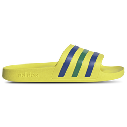 Men's - adidas Adilette Aqua Slides - Bold Blue/Bold Green/Bright Yellow