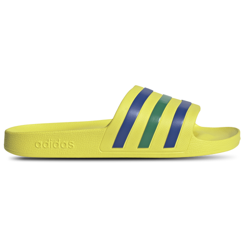 MENS - adidas Adilette Aqua Slides - Bold Blue/Green Bright Yellow